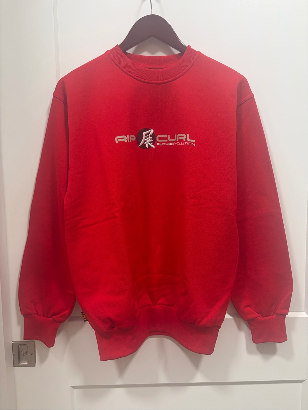 Rip Curl Men's Bright Red Logo Crewneck Sweatshirt